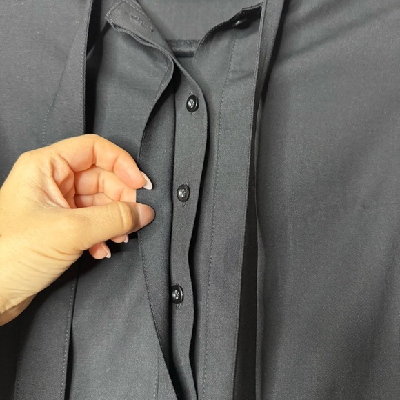 CLUB MONACO Wool Black Professional Business Career Wear Shift Shirt Dress - Picture 3 of 12